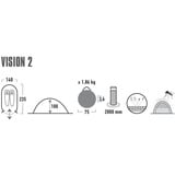 High Peak Vision 2 tent Zwart