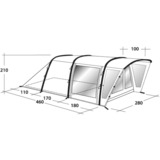 Outwell Brandon 4É tent Groen