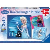 Ravensburger Elsa, Anna & Olaf - Drie puzzels 3x 49 stukjes