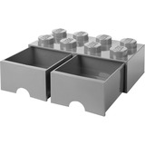 Room Copenhagen LEGO Brick Drawer 8 Grijs opbergdoos Grijs