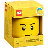 Room Copenhagen LEGO Storage Head 'Boy', mini opbergdoos Geel