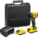 Stanley FATMAX V20 18V Brushless slagschroevendraaier Geel/zwart, Koffer, 2 accu's (2.0Ah) en oplader (2A) inbegrepen