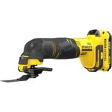 Stanley FATMAX V20 18V Multitool multifunctioneel gereedschap Geel/zwart, Koffer, 2 accu's (2.0Ah) en oplader (2A) inbegrepen