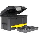 Stanley Gereedschapskoffer 19" met drukslot en lade, gereedschapskist Zwart/geel, 1-70-316
