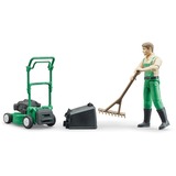 bruder bworld Tuinman met grasmaaier Speelfiguur 62103