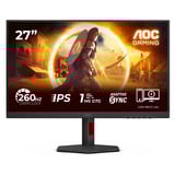 AOC 27G4ZR 27" gaming monitor Zwart/rood, 260Hz (OC), HDMI, DisplayPort