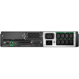 APC Smart-UPS Line Interactief Li-ion SMTL3000RMI2UC ups Zwart/zilver, 3000VA, 2U, 8x IEC C13 + 1x IEC C19, SmartConnect+SmartSlot, AVR, LCD