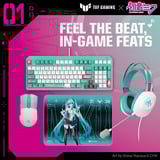 ASUS TUF GAMING Mini Wireless Mouse Hatsune Miku Edition Wit/turquoise, 12.000 dpi, USB / 2.4GHz / Bluetooth
