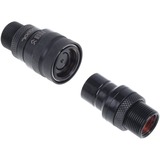 Alphacool Eiszapfen quick release set met dubbele schotfitting G1/4 IG - Deep Black verbinding Zwart (mat)