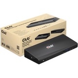 Club 3D USB C 3.2 Gen1 Universal Triple 4K Charging Dock dockingstation Zwart, CSV-1562