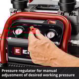 EINHELL SILENZZO 36/210 Professionele draadloze luchtcompressor Zwart/rood, Accu en oplader niet inbegrepen