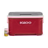 Igloo Latitude 52 Qt Cooler, 49,21 liter koelbox Rood