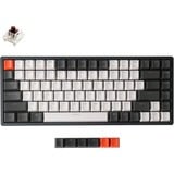 Keychron K2-C3H, toetsenbord Wit/wit, US lay-out, Gateron Brown, RGB leds, TKL, Double-shot ABS, hot swap, Bluetooth 5.1