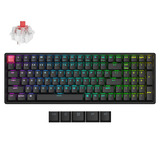 Keychron K4X-C1, toetsenbord Zwart, US lay-out, Keychron Super Red, 96%, RGB, Cherry Double-shot PBT Keycaps, Bluetooth / USB-C