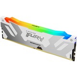 Kingston FURY 16 GB DDR5-6400 werkgeheugen Wit, KF564C32RWA-16, Renegade RGB, XMP