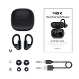 MIXX StreamBuds Sports Charge 2: Wireless Earbuds in-ear oortjes Zwart