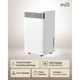Mill MDH20 luchtontvochtiger Wit, 20 liter per dag, voor 30 m²