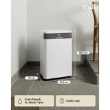 Mill MDH20 luchtontvochtiger Wit, 20 liter per dag, voor 30 m²