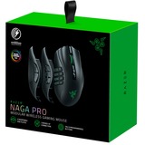 Razer Naga Pro Gaming Mouse Zwart, 20.000 dpi, RGB leds