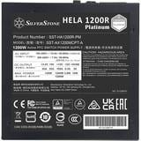 SilverStone HELA 1200R Platinum, modulaire 1200 watt voeding  Zwart, 6x PCIe