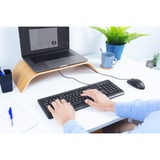 Trust Primo Keyboard & Mouse Set, desktopset Zwart, US lay-out, Membraan