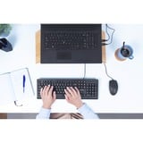 Trust Primo Keyboard & Mouse Set, desktopset Zwart, US lay-out, Membraan