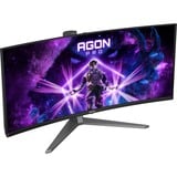 AOC AGON PRO AG346UCD 34" Curved UltraWide gaming monitor Donkergrijs/zwart, 2x HDMI, DisplayPort, 3x USB-A, USB-B, 175 Hz