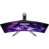 AOC AGON PRO AG346UCD 34" Curved UltraWide gaming monitor Donkergrijs/zwart, 2x HDMI, DisplayPort, 3x USB-A, USB-B, 175 Hz