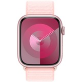 Apple Watch Series 9 smartwatch Roségoud/rosé, Aluminium, 45 mm, Geweven sportbandje, GPS + Cellular