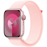 Apple Watch Series 9 smartwatch Roségoud/rosé, Aluminium, 45 mm, Geweven sportbandje, GPS + Cellular