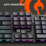 Canyon Cometstrike GK-55 RGB mechanisch gaming toetsenbord Zwart, US lay-out (QWERTY), Cherry MX Red, 100%