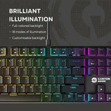 Canyon Cometstrike GK-55 RGB mechanisch gaming toetsenbord Zwart, US lay-out (QWERTY), Cherry MX Red, 100%