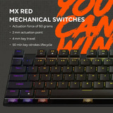 Canyon Cometstrike GK-55 RGB mechanisch gaming toetsenbord Zwart, US lay-out (QWERTY), Cherry MX Red, 100%