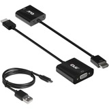 Club 3D HDMI 1.4 naar VGA adapter met audio Zwart