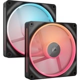 Corsair iCUE LINK LX140-R RGB PWM Reverse Fans Starter Kit case fan Zwart, 2 stuks, 4-pin PWM