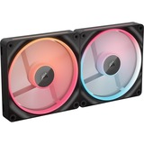 Corsair iCUE LINK LX140-R RGB PWM Reverse Fans Starter Kit case fan Zwart, 2 stuks, 4-pin PWM