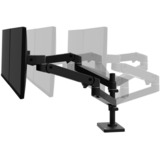 Ergotron LX Pro Dual Stacking Arm monitorarm Zwart