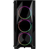 Inter-Tech A-3401 Chevron Tower-behuizing Zwart | Window-kit | USB 3.0