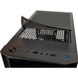 Inter-Tech A-3401 Chevron Tower-behuizing Zwart | Window-kit | USB 3.0