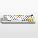 Iqunix ZX75 Gravity Wave Wireless Mechanical Keyboard Grijs, US lay-out (QWERTY), Cherry MX Blue, 75%, RGB leds, Hot-swappable, Double-shot PBT, 2.4GHz | Bluetooth 5.1 | USB-C