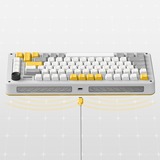 Iqunix ZX75 Gravity Wave Wireless Mechanical Keyboard Grijs, US lay-out (QWERTY), Cherry MX Blue, 75%, RGB leds, Hot-swappable, Double-shot PBT, 2.4GHz | Bluetooth 5.1 | USB-C