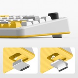 Iqunix ZX75 Gravity Wave Wireless Mechanical Keyboard Grijs, US lay-out (QWERTY), Cherry MX Blue, 75%, RGB leds, Hot-swappable, Double-shot PBT, 2.4GHz | Bluetooth 5.1 | USB-C