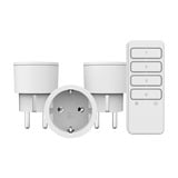 KlikAanKlikUit APC3-2300RN Slimme Stekkerset met Afstandsbediening Wit, 3 stekkers, 2300 Watt