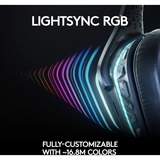 Logitech G935 Wireless 7.1 Surround Sound LIGHTSYNC gaming headset Zwart, Pc, PlayStation 4, Xbox One, Nintendo Switch