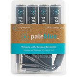Paleblue AAA (USB-C) Oplaadbare batterij, 4 stuks Zwart