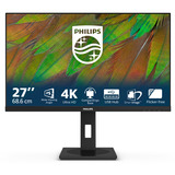 Philips 27B1N3800 27" 4K Ultra HD monitor Zwart, 1x DisplayPort, 2x HDMI, 3x USB-A, HDMI, DisplayPort, Audio, USB