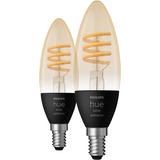 Philips Filament Candle E14 2-pack lamp 2200-4500K, Dimbaar