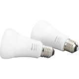 Philips Hue White and Color Ambiance 2-pack E27 ledlamp 2200K - 6500K, Dimbaar
