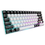 Sharkoon SKILLER SGK50 S3, gaming toetsenbord Wit, US lay-out, Gateron Yellow, RGB leds, Hot-swappable, 75%