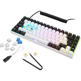Sharkoon SKILLER SGK50 S3, gaming toetsenbord Wit, US lay-out, Gateron Yellow, RGB leds, Hot-swappable, 75%